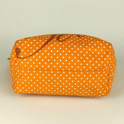 Felisi - Borsa shopper in tela arancione con pois bianchi 2