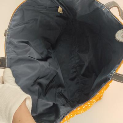 Felisi - Borsa shopper in tela arancione con pois bianchi 2