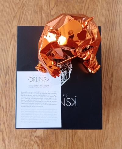 Richard Orlinski - Panda Spirit (Orange Edition) - Sculpture en résine 2