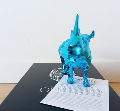Rhino Spirit (Azur Edition) - Richard Orlinski Sculpture 2