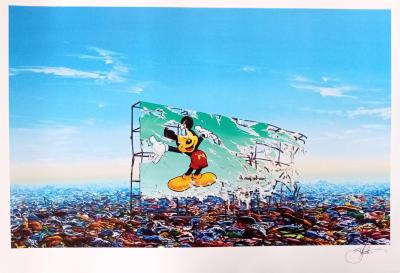 Jeff GILLETTE - Mickey Billboard Plastic 2021 - Impression numérique signée au crayon 2
