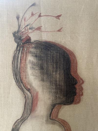 André Ferrand - Fleur - toile tissue japonaise de kyoto 2