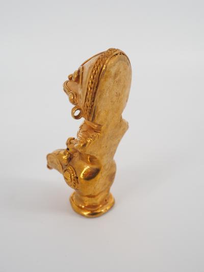 COLOMBIE Civilisation Taïrona - Divinité androgyne - Statuette en or tumbago 2