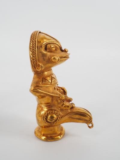 COLOMBIE Civilisation Taïrona - Divinité androgyne - Statuette en or tumbago 2