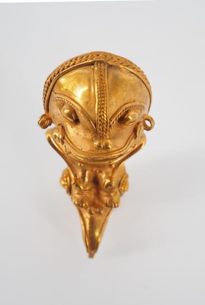 COLOMBIE Civilisation Taïrona - Divinité androgyne - Statuette en or tumbago 2
