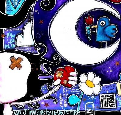 Yohan STORTI - J’ai demandé à la lune, 2022 - Sérigraphie signée et numérotée 2