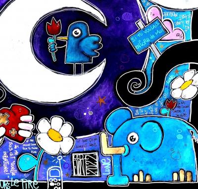 Yohan STORTI - J’ai demandé à la lune, 2022 - Sérigraphie signée et numérotée 2