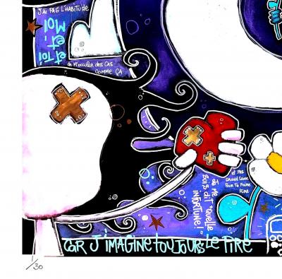 Yohan STORTI - J’ai demandé à la lune, 2022 - Sérigraphie signée et numérotée 2