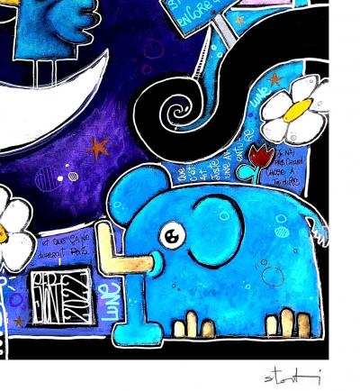 Yohan STORTI - J’ai demandé à la lune, 2022 - Sérigraphie signée et numérotée 2