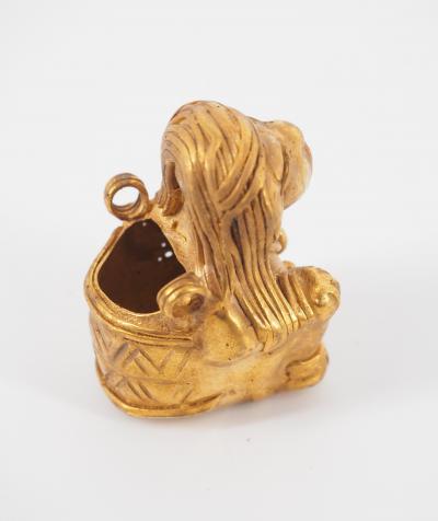 COLOMBIE Civilisation Taïrona - Vieux sage - Statuette en or tumbago 2