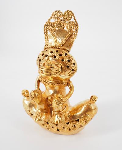 COLOMBIE Civilisation Taïrona - Grand prêtre - Statuette en or tumbago