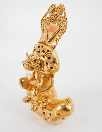 COLOMBIE Civilisation Taïrona - Grand prêtre - Statuette en or tumbago 2