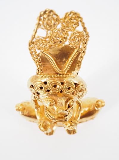 COLOMBIE Civilisation Taïrona - Grand prêtre - Statuette en or tumbago 2