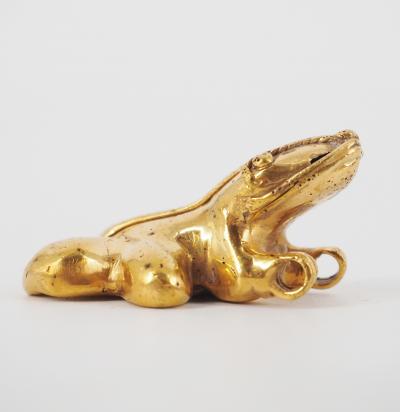 COLOMBIE Civilisation Taïrona - Grenouille sacrée - Statuette en or tumbago 2