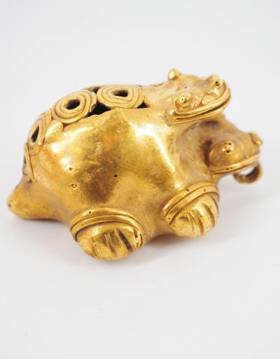 COLOMBIE Civilisation Taïrona - Tortue Janus - Statuette en or tumbago 2