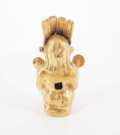 COLOMBIE Civilisation Taïrona - Femme Ouutsür - Statuette en or tumbago 2