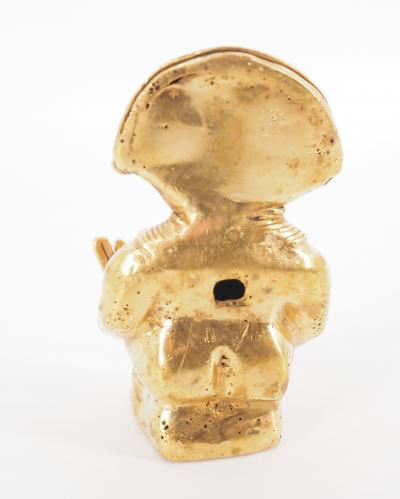 COLOMBIE Civilisation Taïrona - Cheffe de tribu - Statuette en or tumbago 2