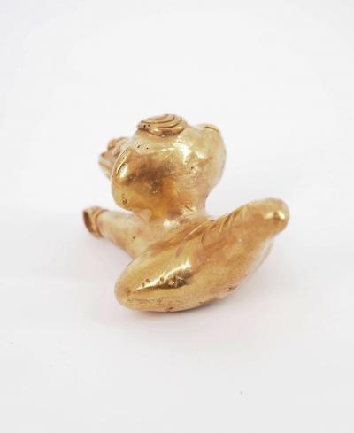 COLOMBIE Civilisation Taïrona - Singe rieur - Statuette en or tumbago 2