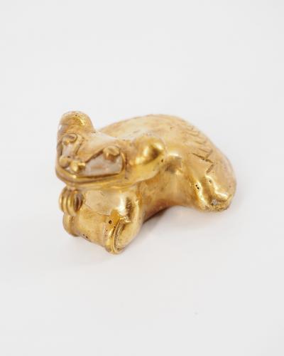 COLOMBIE Civilisation Taïrona - Jaguar d'Amazonie- Statuette en or tumbago 2