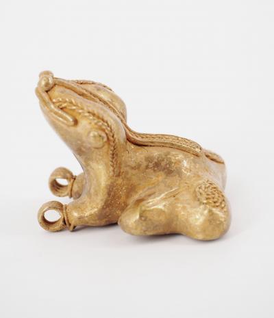 COLOMBIE Civilisation Taïrona - Grenouille Kokoï- Statuette en or tumbago 2