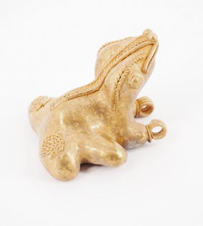 COLOMBIE Civilisation Taïrona - Grenouille Kokoï- Statuette en or tumbago 2
