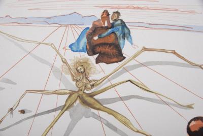 Salvador DALI - Leaving the Terrace of Anger, 1963 - Woodcut print on vélin paper, plate matted with a 