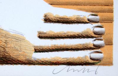 Horst ANTES - Figure tachetée avec cerceau, 1982 - Original lithograph on wove paper - Hand-signed 2
