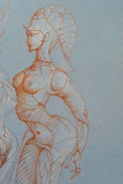 Léonor FINI : Couple surréaliste, 1980, Lithographie signée 2