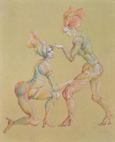 Léonor FINI - La demande en mariage, 1980 - Lithographie signée 2