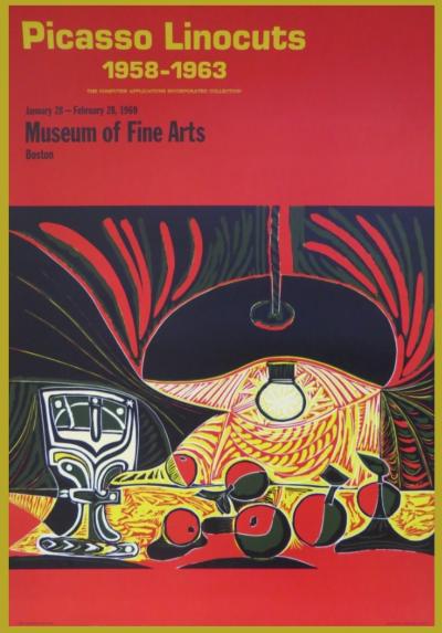 Pablo Picasso - Affiche lithographique originale d’exposition - Boston - 1969 2