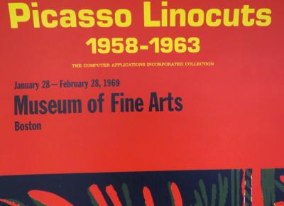 Pablo Picasso - Affiche lithographique originale d’exposition - Boston - 1969 2