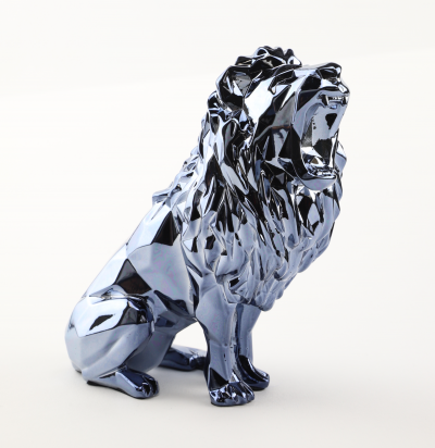 Richard Orlinski - Roaring Lion Spirit (Petrol Edition), 2021 - Résine 2