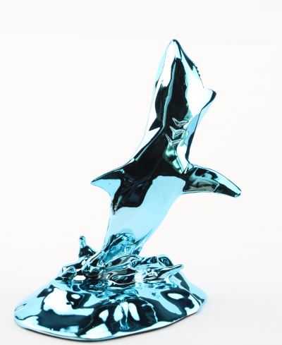Richard Orlinski - Shark Spirit (Aqua Blue Edition), 2022 - résine. 2