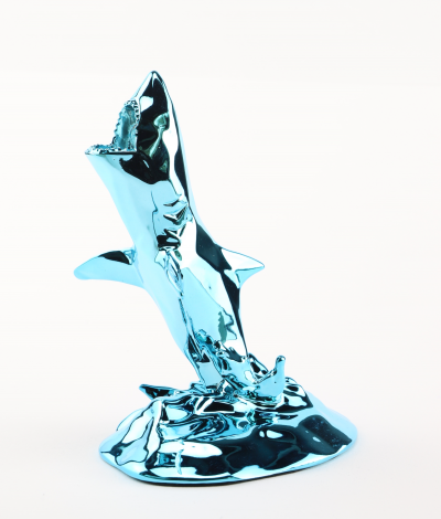 Richard Orlinski - Shark Spirit (Aqua Blue Edition), 2022 - résine. 2