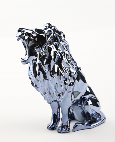 Richard Orlinski - Roaring Lion Spirit (Petrol Edition), 2021 - Résine 2