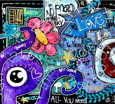 Yohan STORTI - All you need is love, 2022 - Sérigraphie signée et numérotée 2
