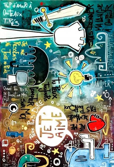 Yohan STORTI - Je ne peux plus dire je t’aime, 2022 - Sérigraphie signée et numérotée 2
