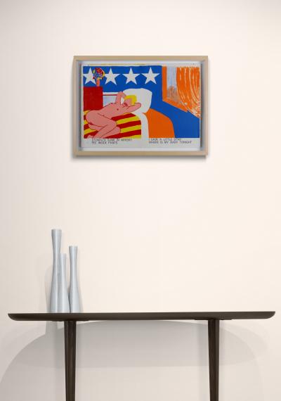 Tom WESSELMANN - Stomach Sunk In Whisky Pee Inside Pants, 1964 - Original Hand-Signed lithograph (FRAMED) 2