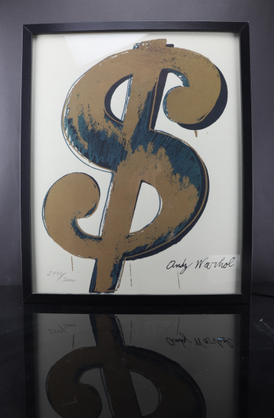 Andy Warhol (d’après) - dollar sign, 1986, lithographie numérotée au crayon et signée dans la planche 2