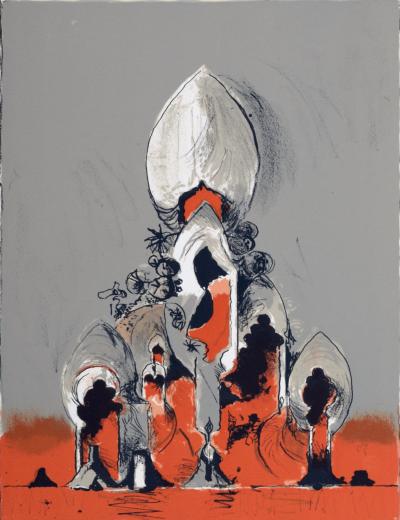 Graham SUTHERLAND - La Cathédrale, 1975  - Original lithograph on Vélin d’Arches paper - Hand-signed 2
