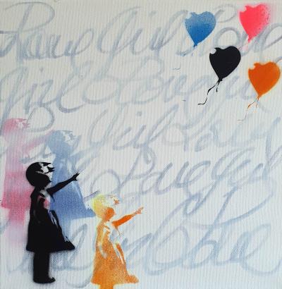 SPACO - Girls Love Banksy, 2023 - Technique mixte sur toile 2