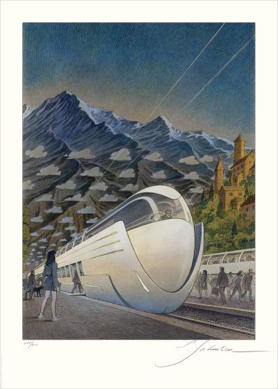François SCHUITEN - Futura Train, 2023 - impression offset
