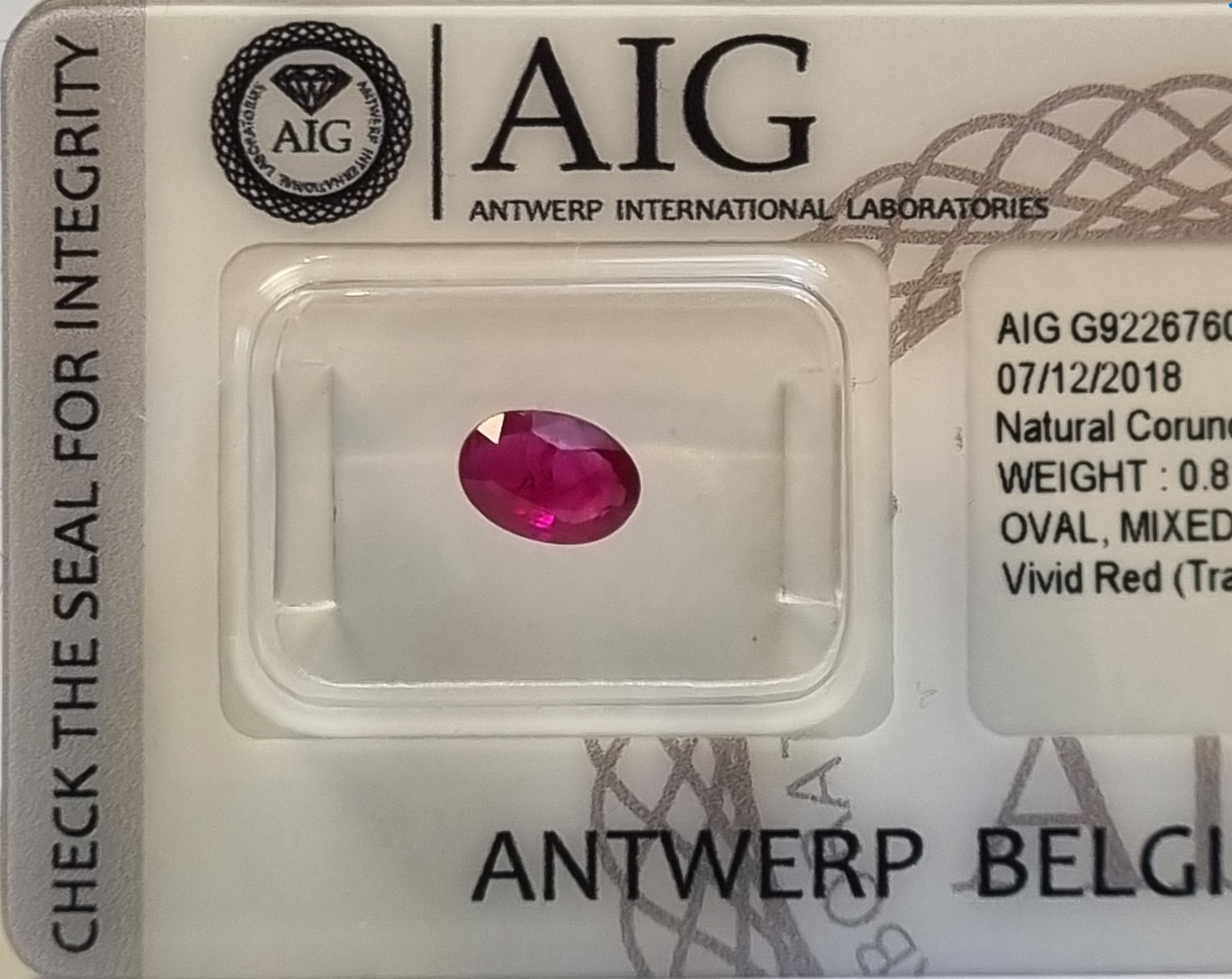 Rubino Verneuil Sintetico - Cuore 15x15mm - Qualità Gioielleria Colore Sangue Di Piccione