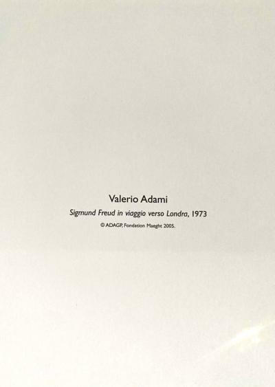 Valerio Adami (d’après) - Sigmund Freud in Viaggio verso Londra - affiche lithographiqe 2