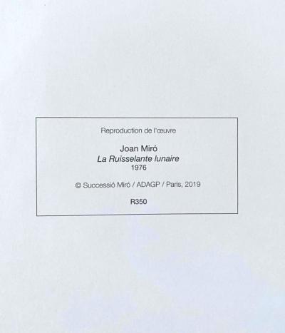 Joan Miró (d’après) - La Ruisselante Lunaire - affiche lithographique 2