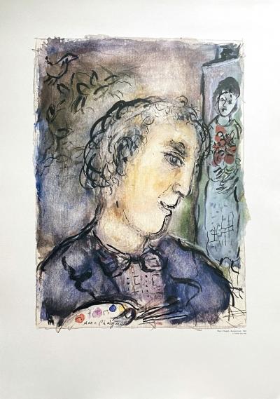 Marc Chagall (d’après) - Autoportrait - affiche lithographique 2