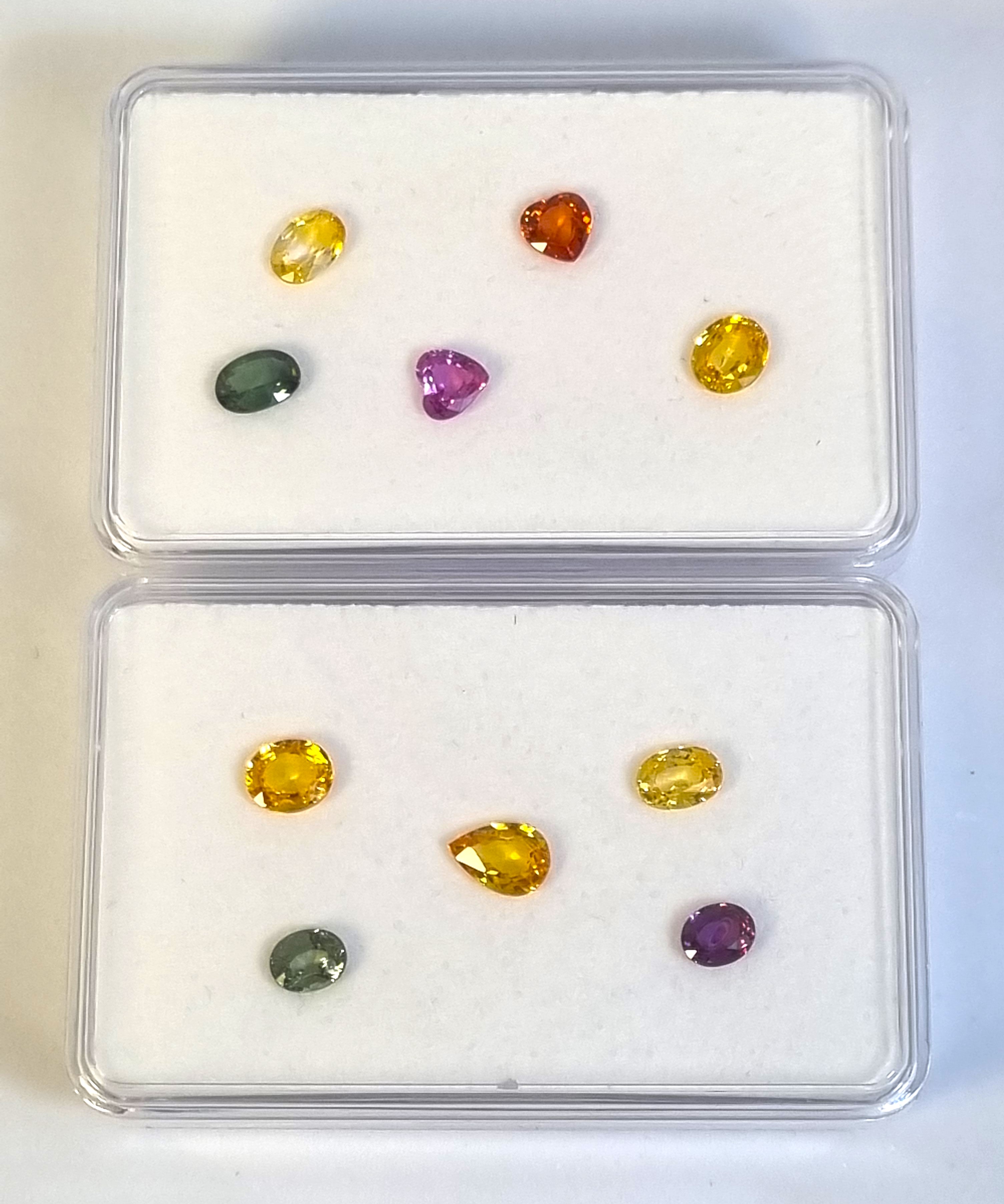 Saphir Naturel à Changement De Couleur 5-7 Carats - Coupe Radieuse, Certifié GGI