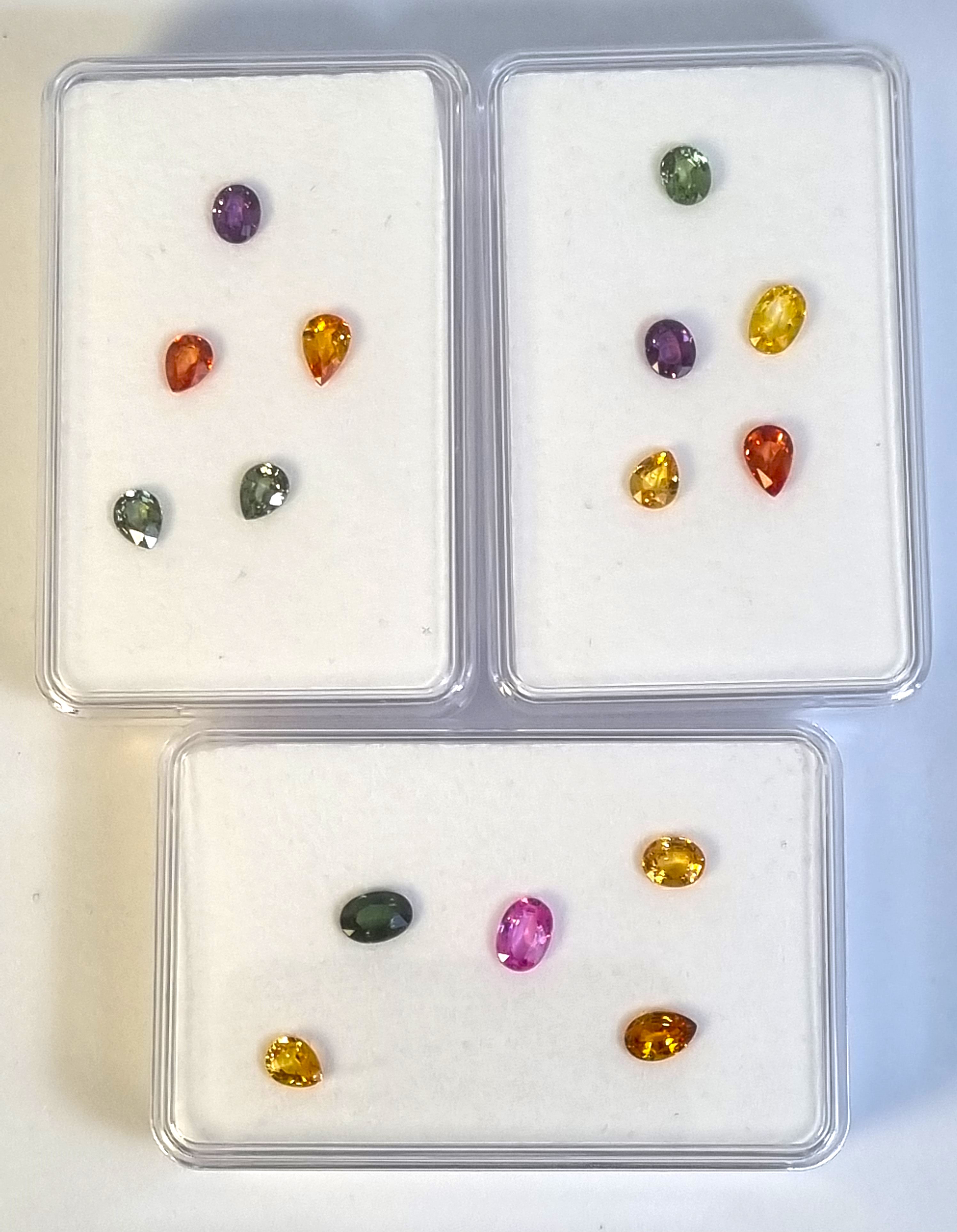 Lot De 10 Saphirs Cabochons Naturels Non Chauffés – 115 Carats Au Total