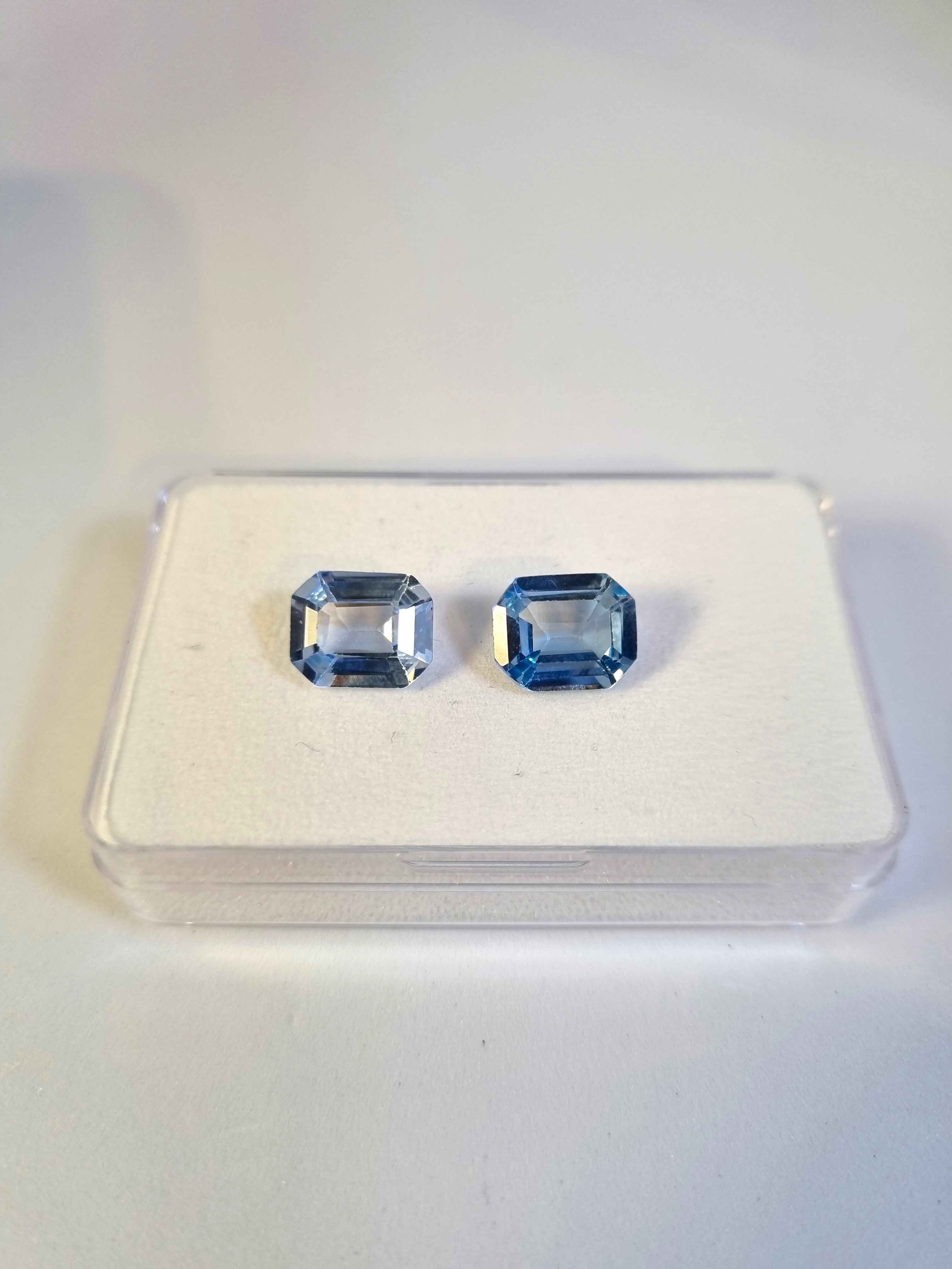 Lot De 6 Aigues-Marines Naturelles - Cabochons - Brésil - 2,70 Ct