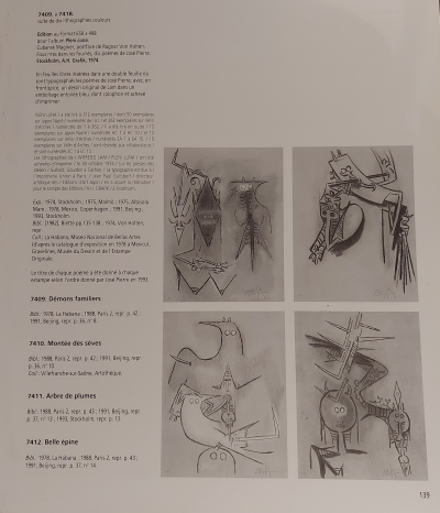 Wifredo Lam - Pleni Luna Composition, 1974 - Lithographie originale en couleurs signée au crayon et justifiée 2